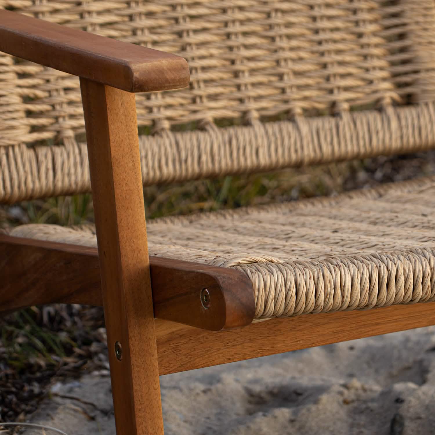 Brydal Loungestole - Akacietræ & Rattan i Lys Natur, 2 stk.