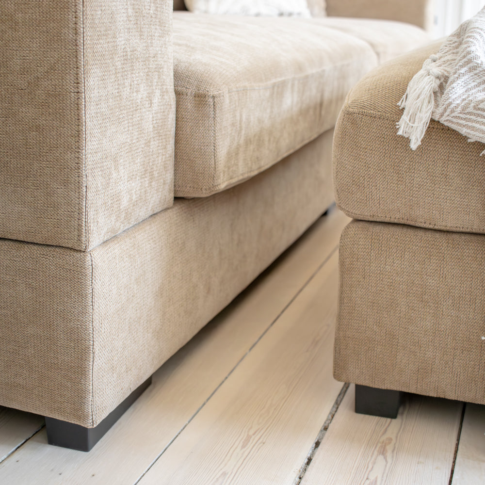 Callie 3-pers sofa 300 cm - inkl. puf - Karamel