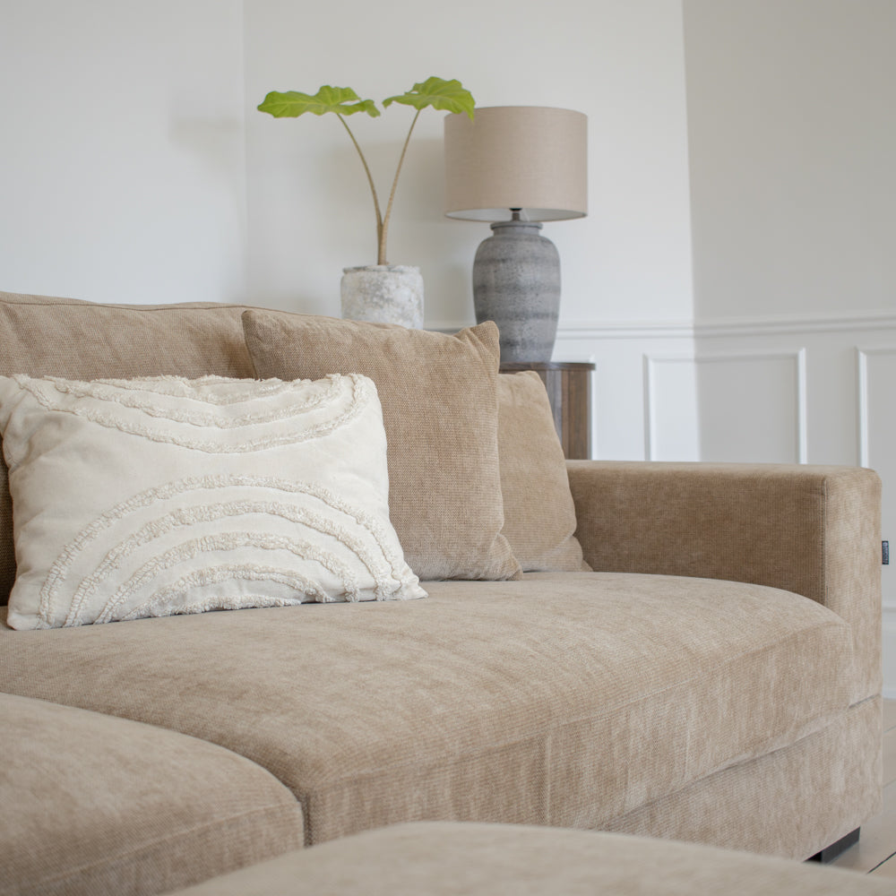 Callie 3-pers sofa 300 cm - inkl. puf - Karamel