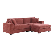 Callie 3-pers sofa 300 cm - inkl. puf - Bordeaux