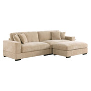 Callie 3-pers sofa 300 cm - inkl. puf - Karamel