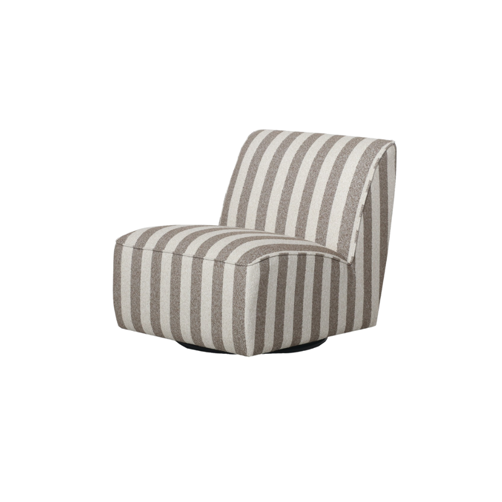 Carlton Loungestol - Brun/Hvid Stribet