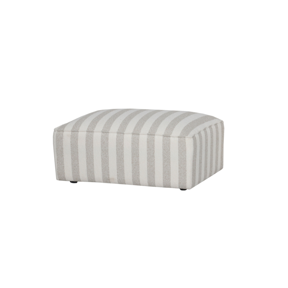 Carlton 3-pers. Sofa m. Puf - Sand Stribet