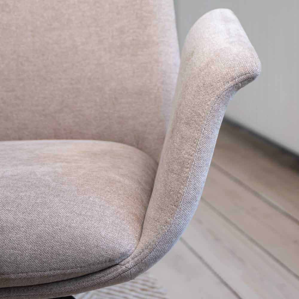 Arvik Spisebordsstol - Beige Stof m. 180 drejefunktion