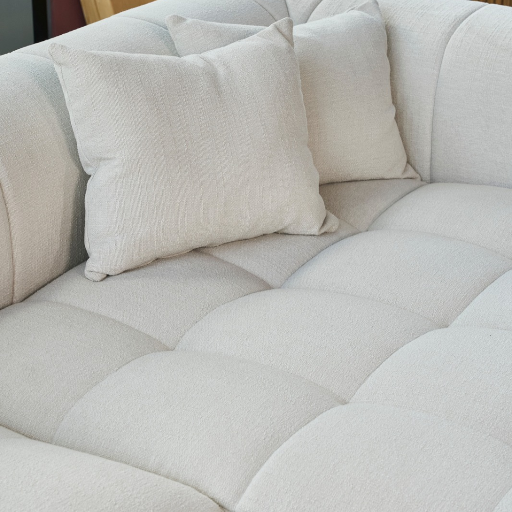 Bora Sofa i Beige Boucle Heroy - Venstrevendt - 240 cm