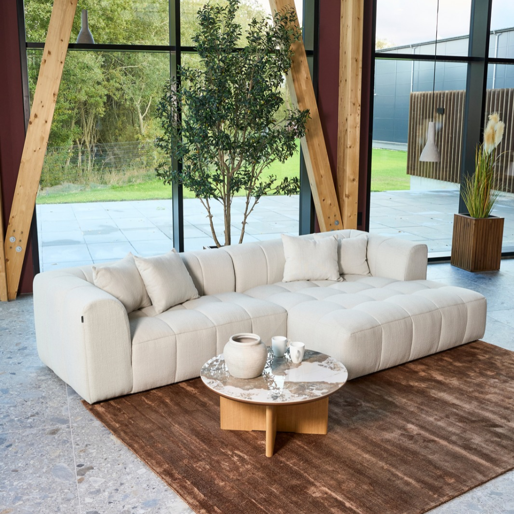 Bora Sofa - 300 cm XL - Højrevendt - Beige Boucle Heroy