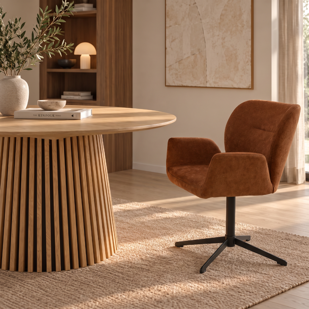 Måne Lamel Spisebord - Natur Eg Ø140 cm