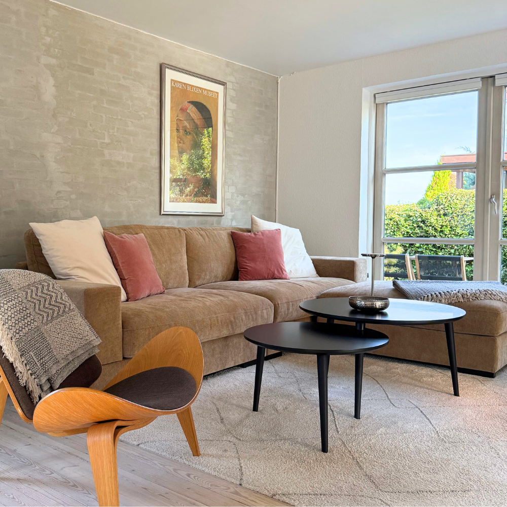 Callie 3-Pers. Sofa m. Puf - 300 cm - Karamel