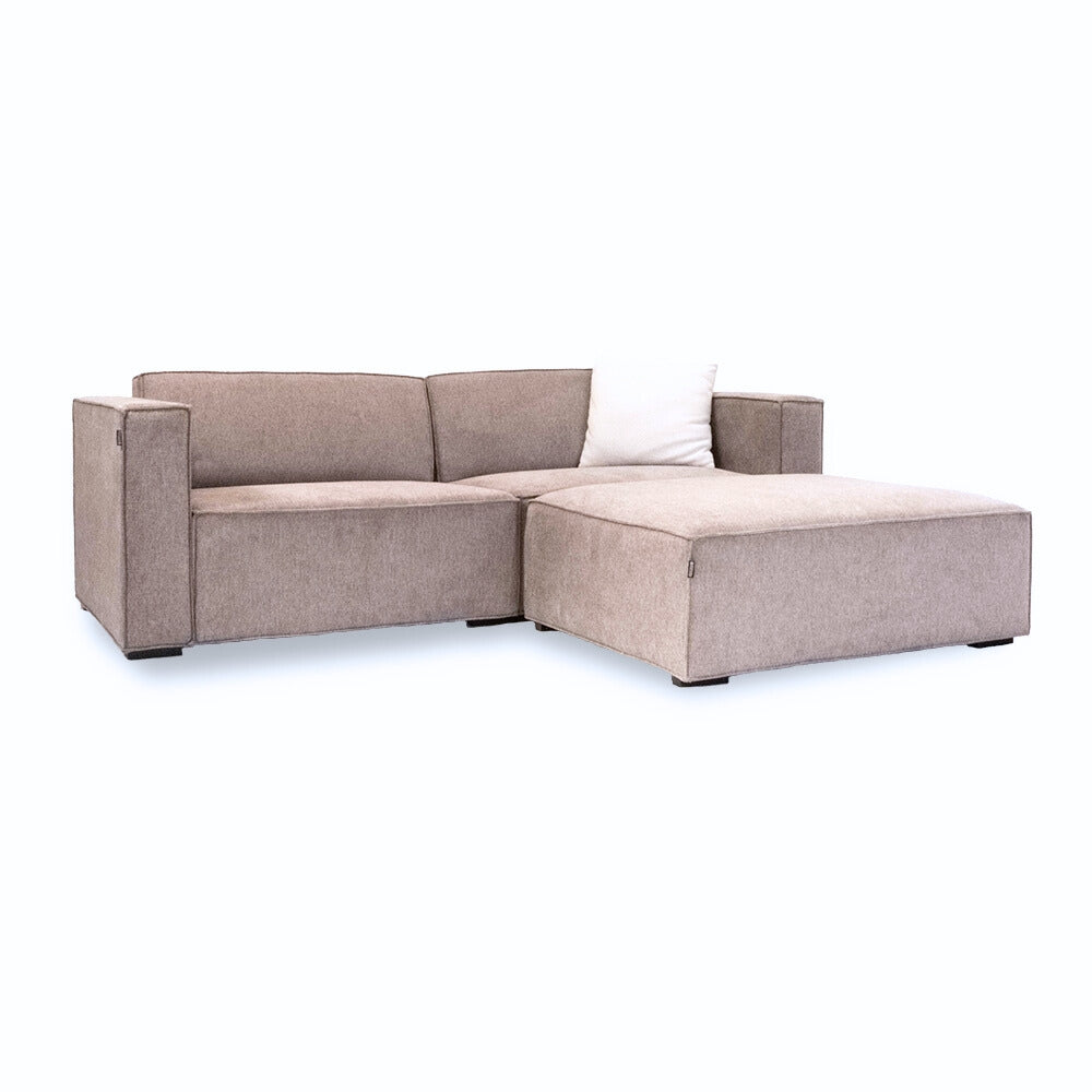 Balu Sofa - Sand inkl. puf - 230 cm