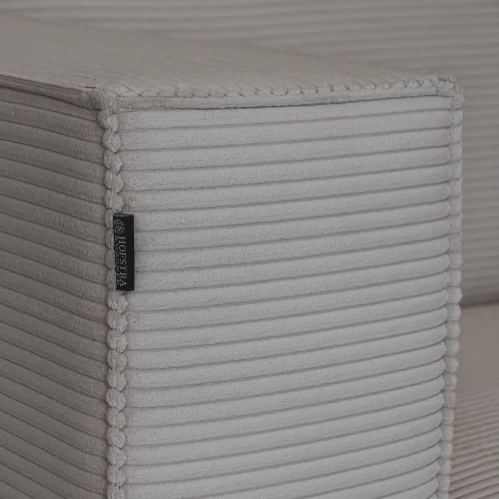 Ollie Sofa - Lys Bredriflet Fløjl 230 cm
