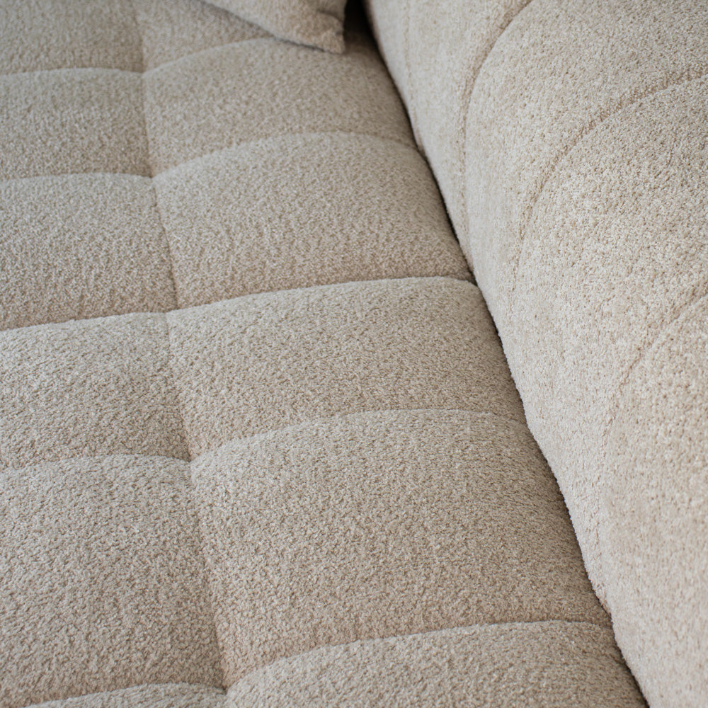 Bora Sofa i Beige Boucle - 300 cm