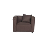 Elias Børnestol 60 cm - Brun Stof