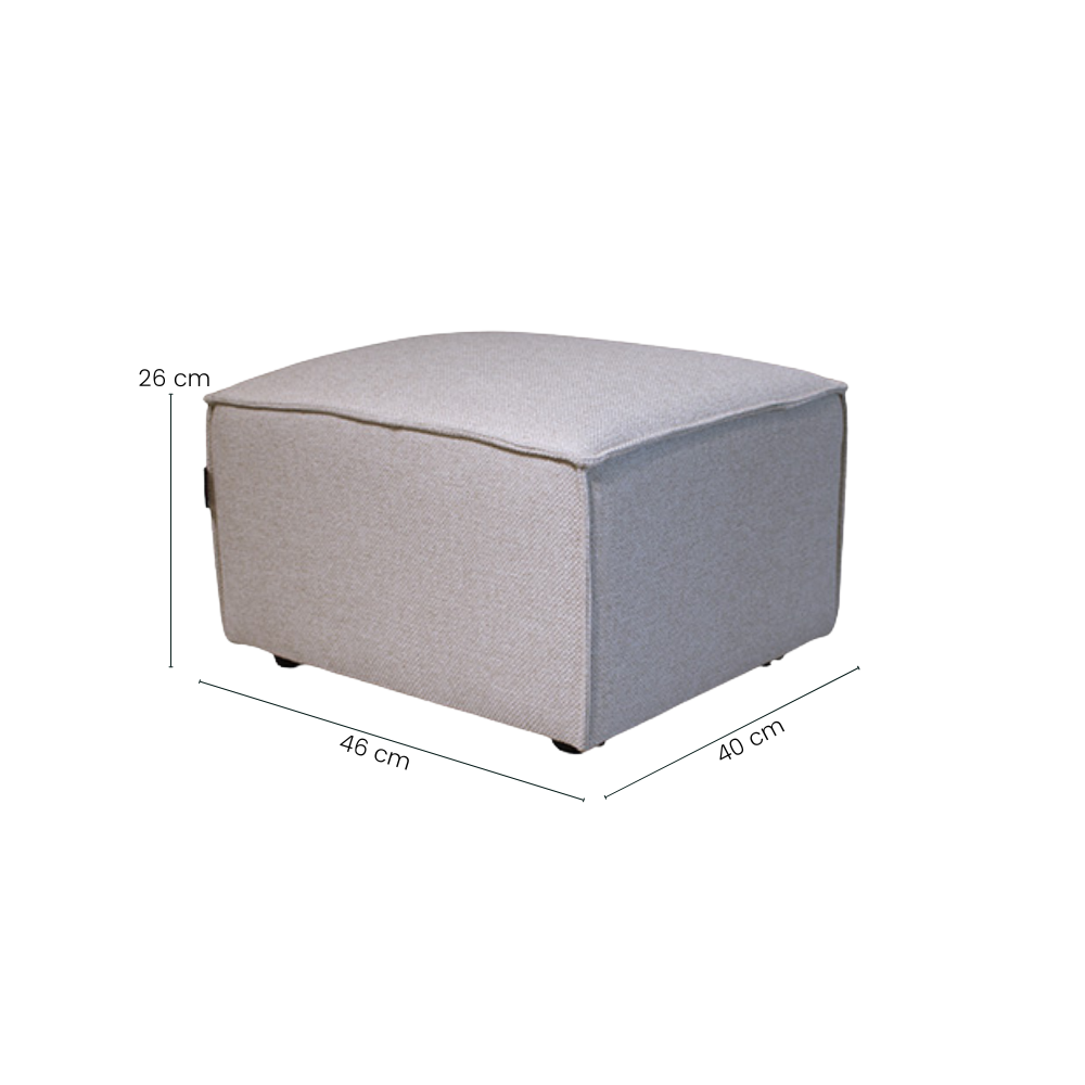 Elias Puf - 40 x 46 cm - Beige