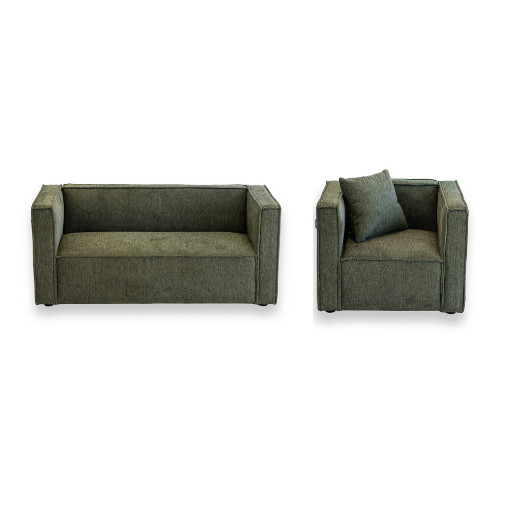 Elias Børnesofa inkl. stol - Grøn