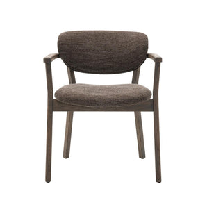 Ellie Spisebordsstol m. armlæn og mørkt sæde  - Smoked Eg