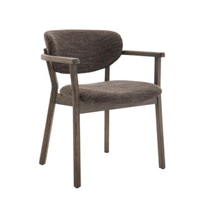 Ellie Spisebordsstol m. armlæn og mørkt sæde  - Smoked Eg