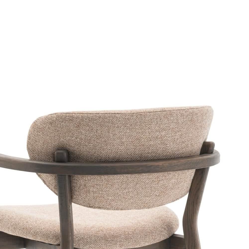 Ellie Spisebordsstol m. armlæn og beige sæde  - Smoked Eg