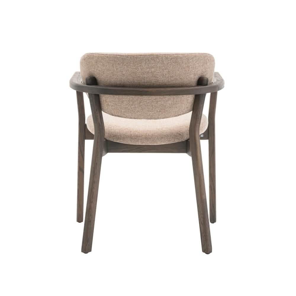 Ellie Spisebordsstol m. armlæn og beige sæde  - Smoked Eg