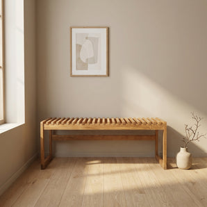 Elv Bænk - Natur Egetræ