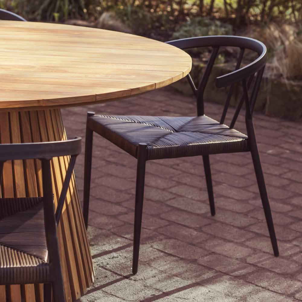 Belmonte Havestol - Sort Rattan