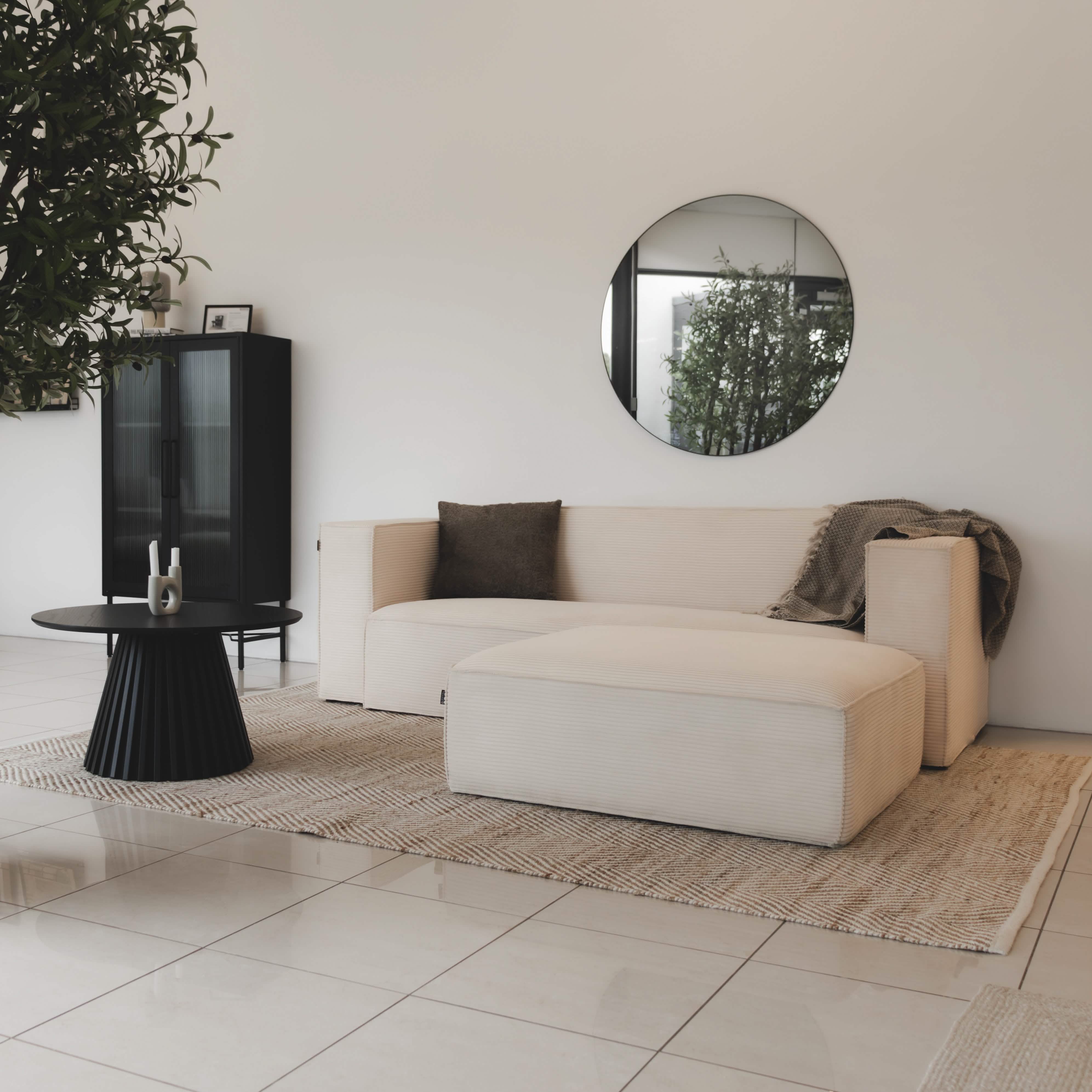 Ollie sofa i lys bredriflet fløjl | Køb online | Hofstra & Wagner ...