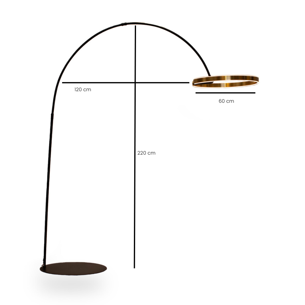 Gulvlampe - Guld Ø60 cm
