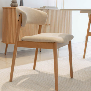 Hanna Spisebordsstol - Natur Egetræ m. beige sæde