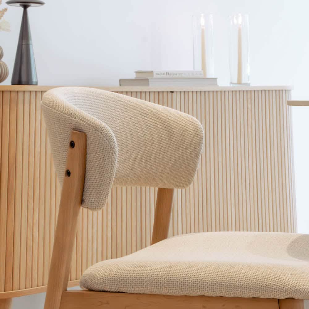 Hanna Spisebordsstol - Natur Egetræ m. beige sæde