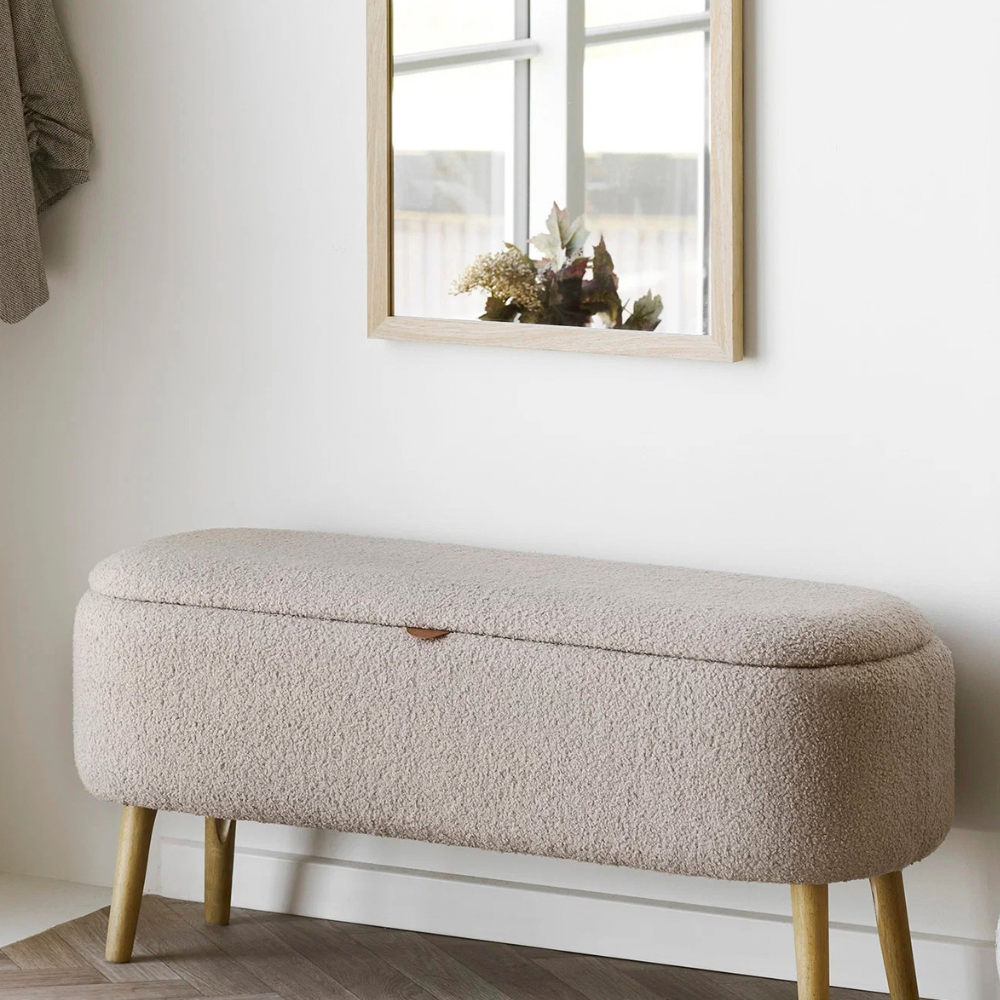 Harlow Bænk - Beige M. Natur Ben