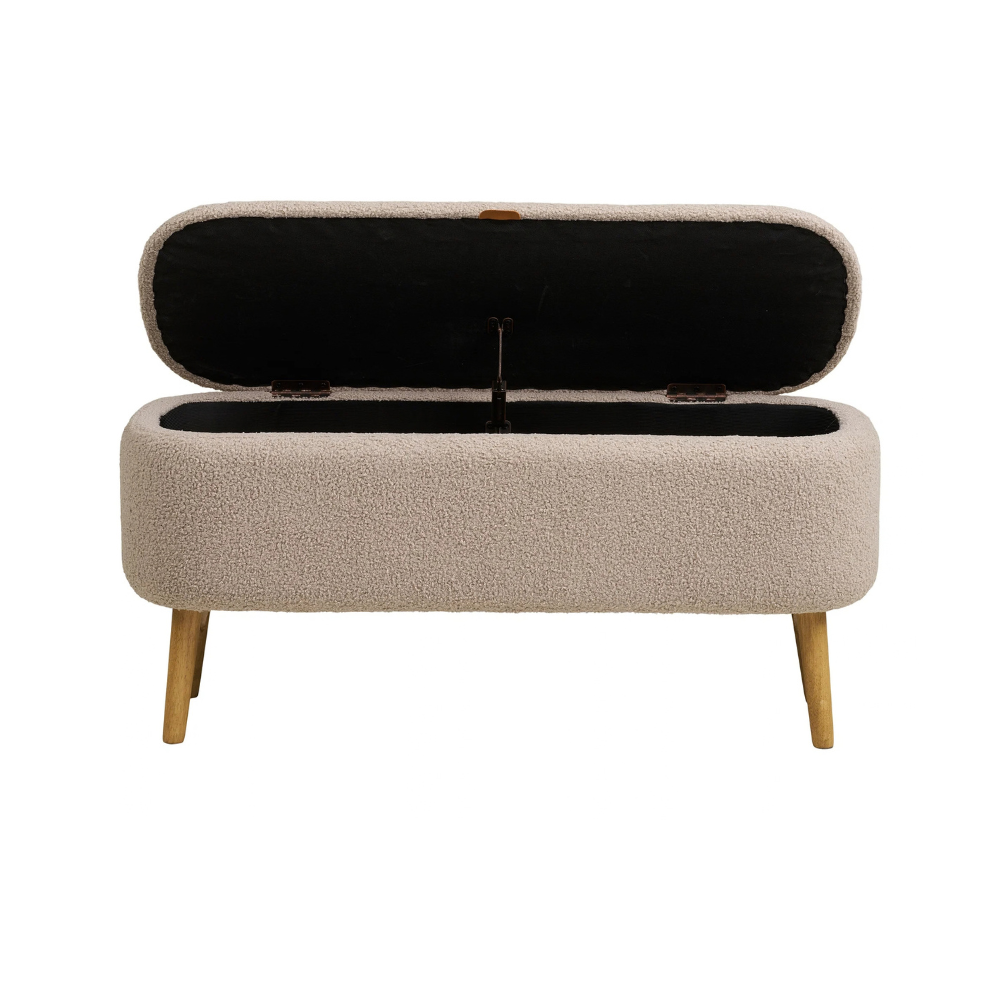 Harlow Bænk - Beige M. Natur Ben