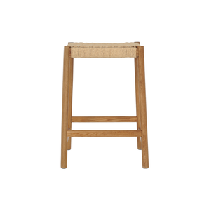 Holt Barstol m. Naturflet - Natur Egetræ