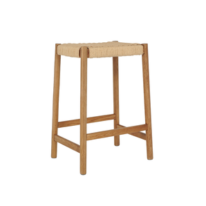 Holt Barstol m. Naturflet - Natur Egetræ