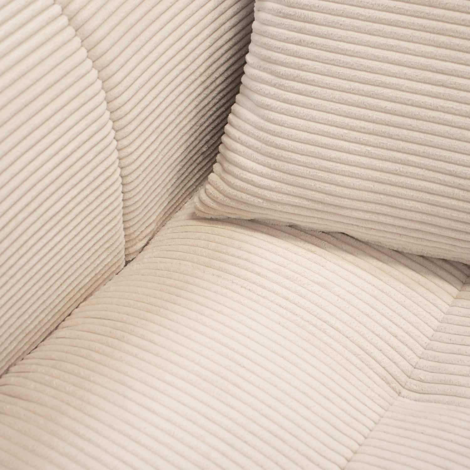 Bora Sofa i Lys Bredriflet Fløjl - Venstrevendt - 300 cm