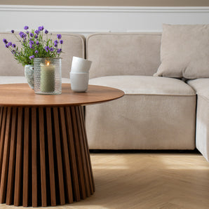 Benne 2-pers. modulsofa med open-end - Venstrevendt - Beige