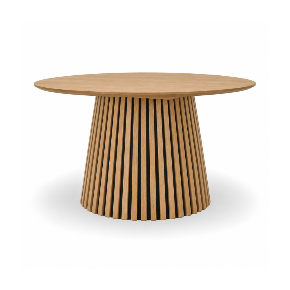 Måne Lamel Spisebord - Natur Eg Ø140 cm
