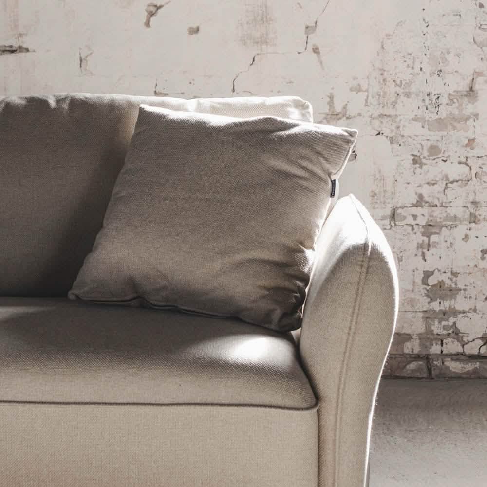 Lino Sofa m. Puf m. Chrome Stel - 230 cm - Beige