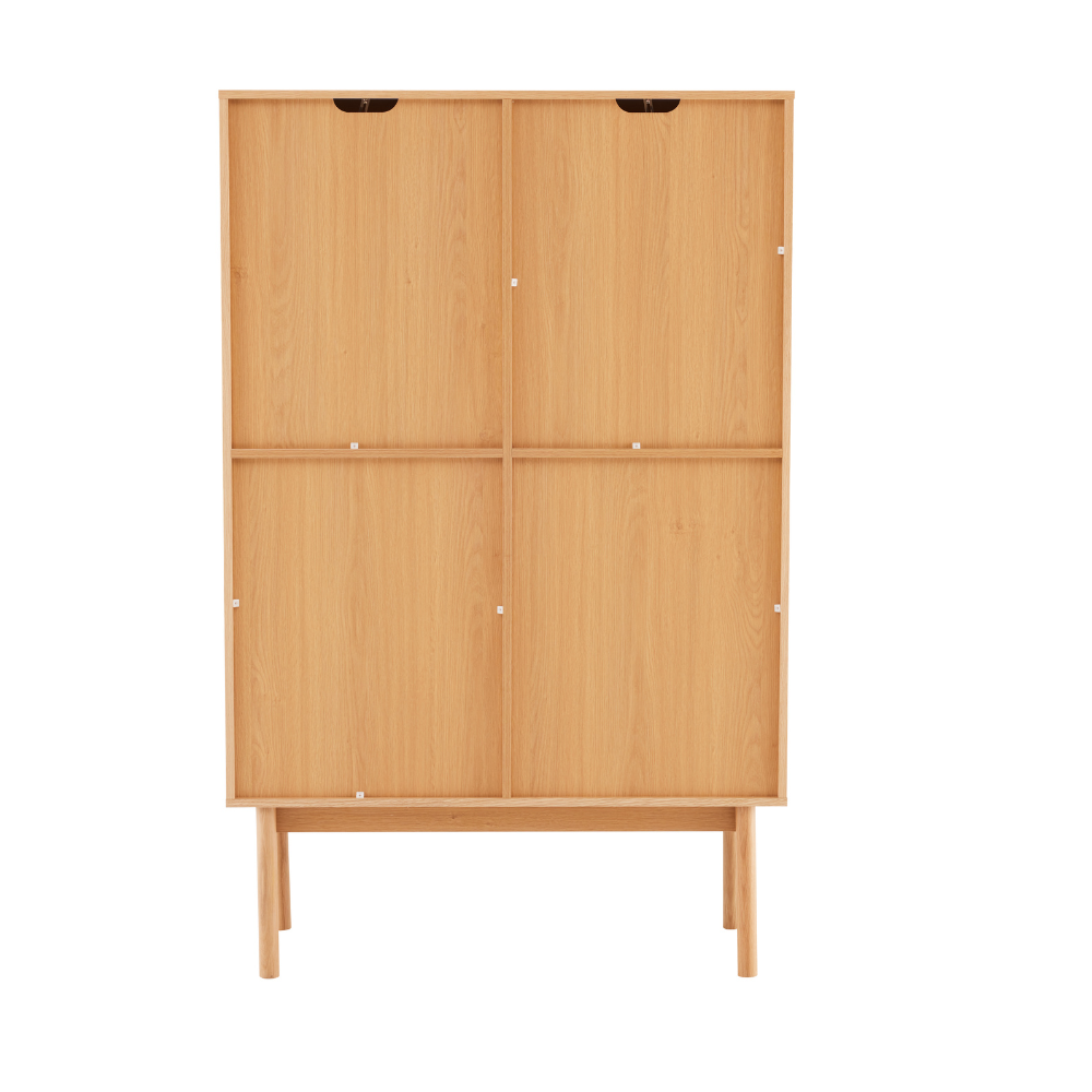 Liora Vitrineskab i Natur eg  - 166 cm