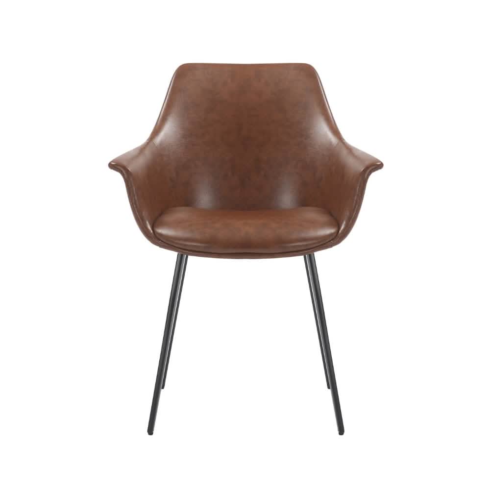 Luis Spisebordsstol - Cognac PU