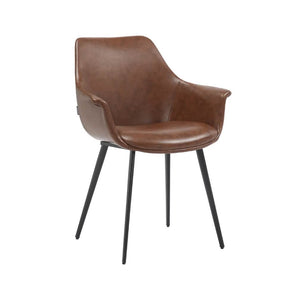 Luis Spisebordsstol - Cognac PU