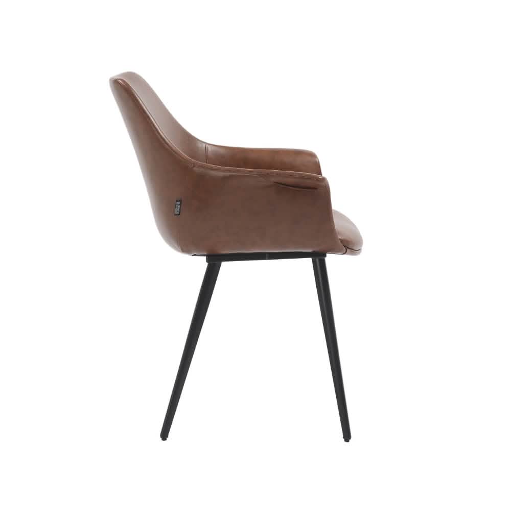 Luis Spisebordsstol - Cognac PU