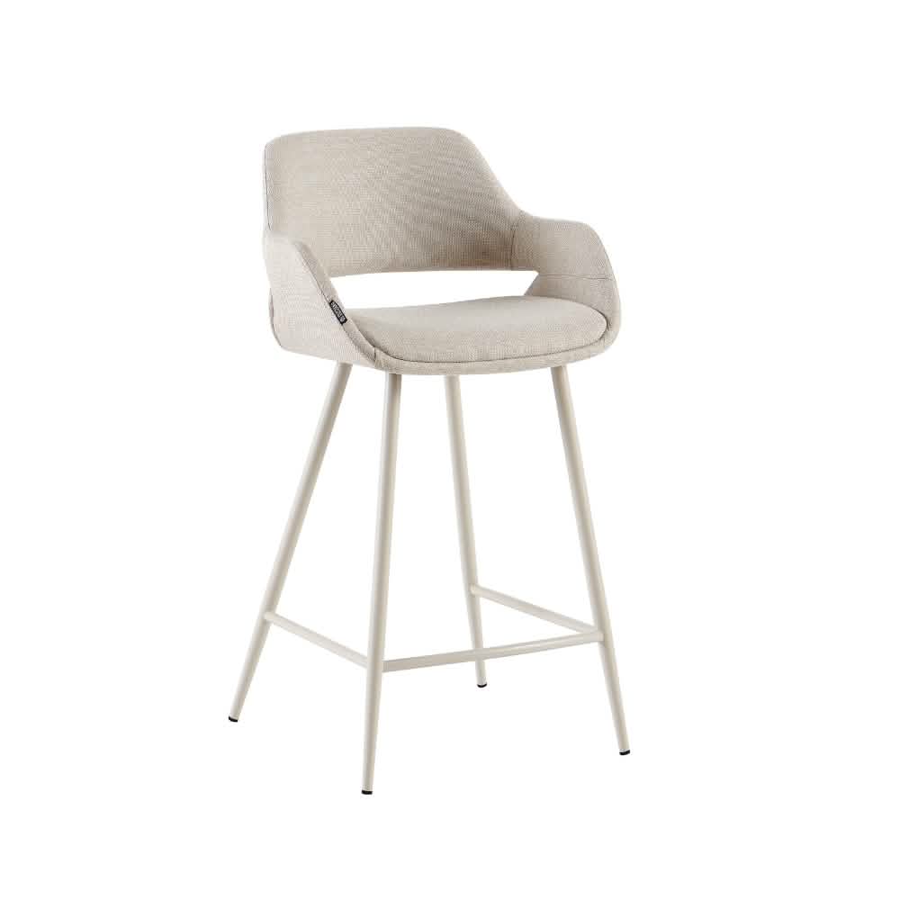 Luis Barstol - Beige Lumos med beige metalben