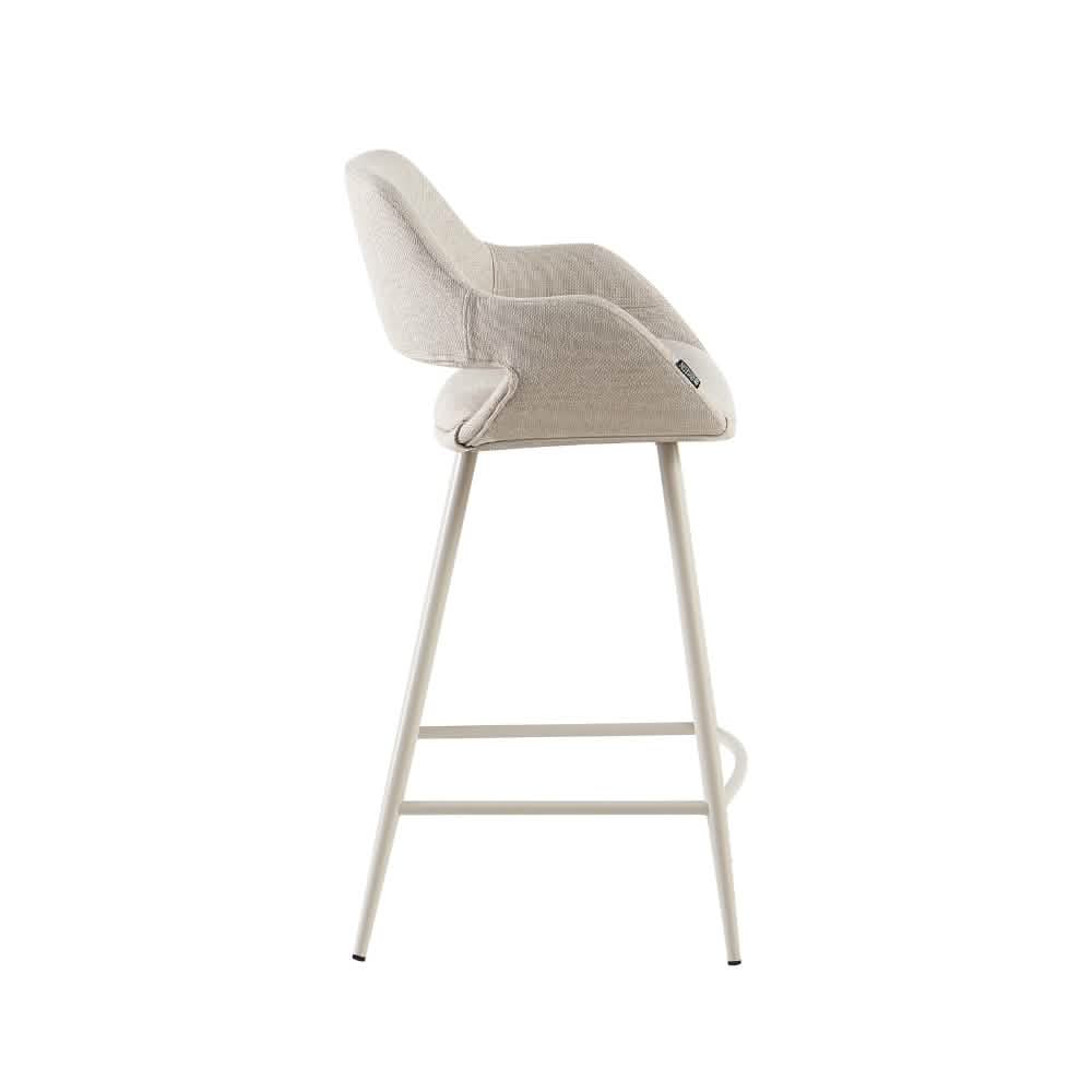 Luis Barstol - Beige Lumos med beige metalben