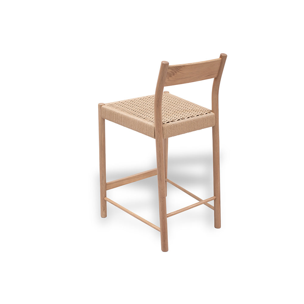 Monaco counter chair nature oak - w. rope
