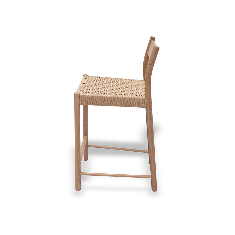 Monaco counter chair nature oak - w. rope