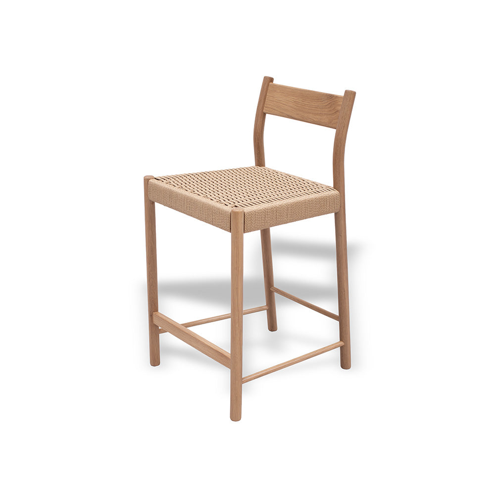 Monaco counter chair nature oak - w. rope