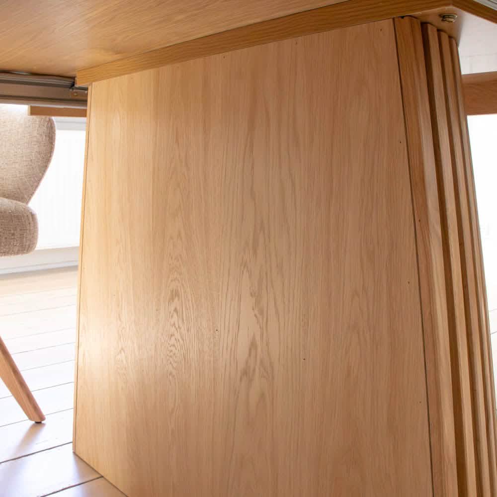 Måne Lamel Spisebord M. Tillægsplader - Natur Eg Ø140-185-230 cm