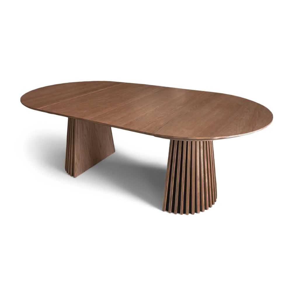 Måne Lamel Spisebord M.Tillægsplader - Espresso Ø140-185-230 cm