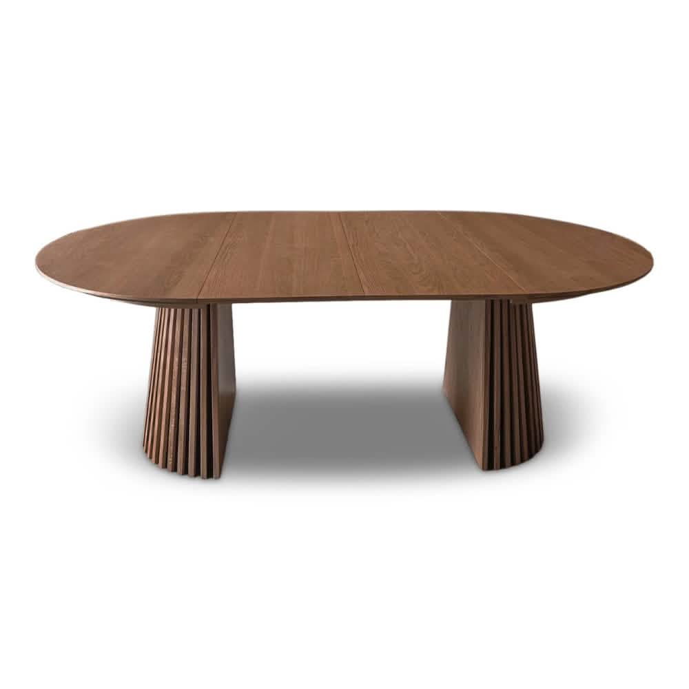 Måne Lamel Spisebord M. Tillægsplader - Espresso Ø120-165-210 cm