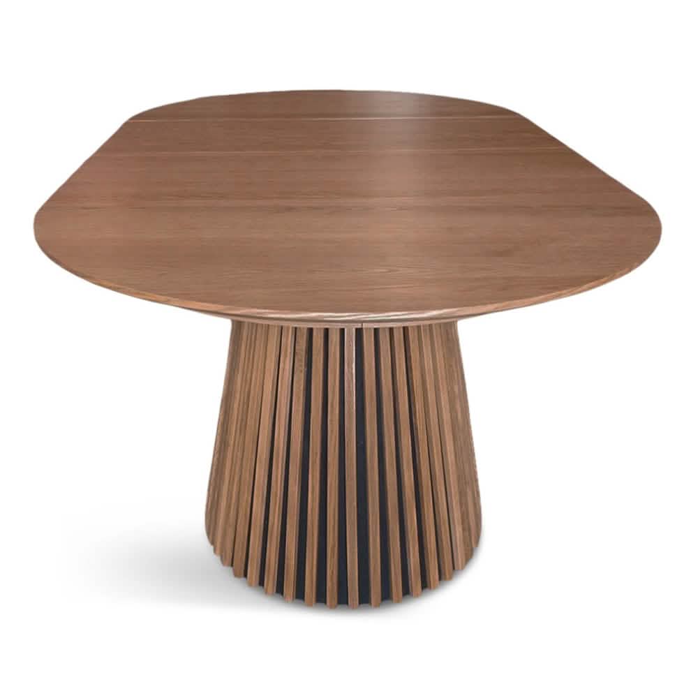 Måne Lamel Spisebord M. Tillægsplader - Espresso Ø120-165-210 cm