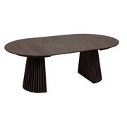 Måne Lamel Spisebord M.Tillægsplader - Smoked Eg Ø120-165-210 cm